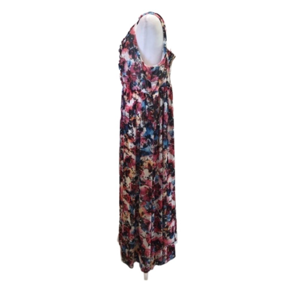 Torrid Size 3 floral spaghetti strap midi maxi dress. Summer brunch luncheon - Picture 2 of 10